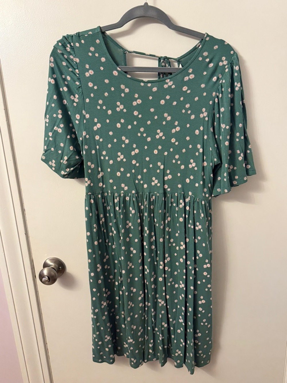 American Eagle Green Floral Mini Dress, medium